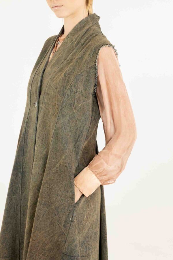 Sanctamuerte Capispalla Gilet Redingote Weste Denim