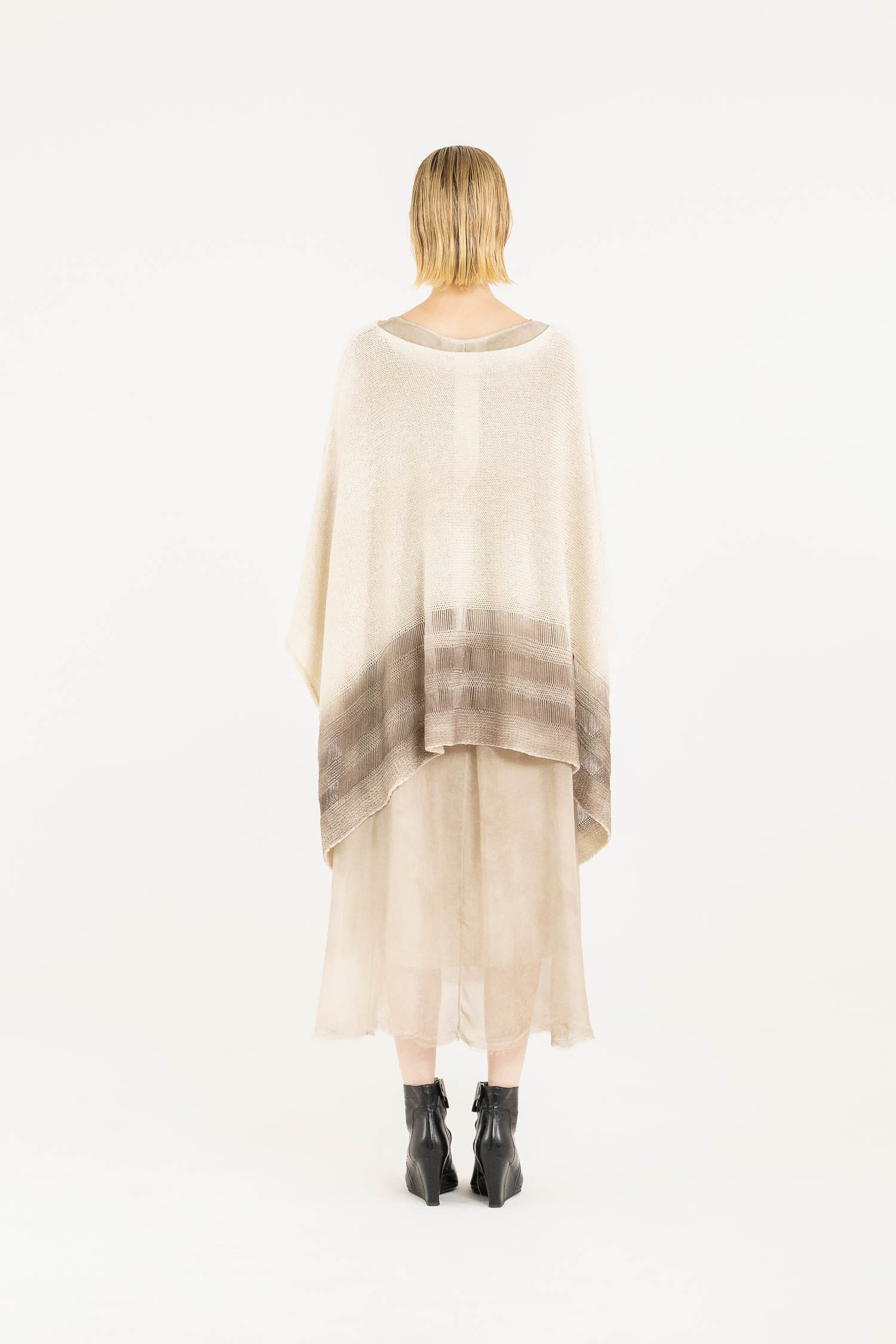 Sanctamuerte Maglieria Poncho Strickponcho Baumwolle