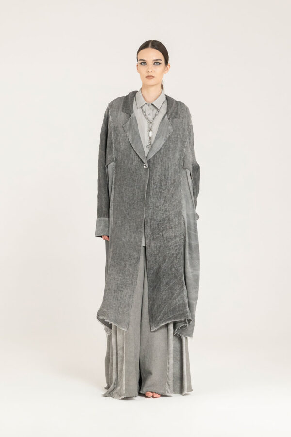 Sanctamuerte Capispalla Spolverino Blazer Leinen