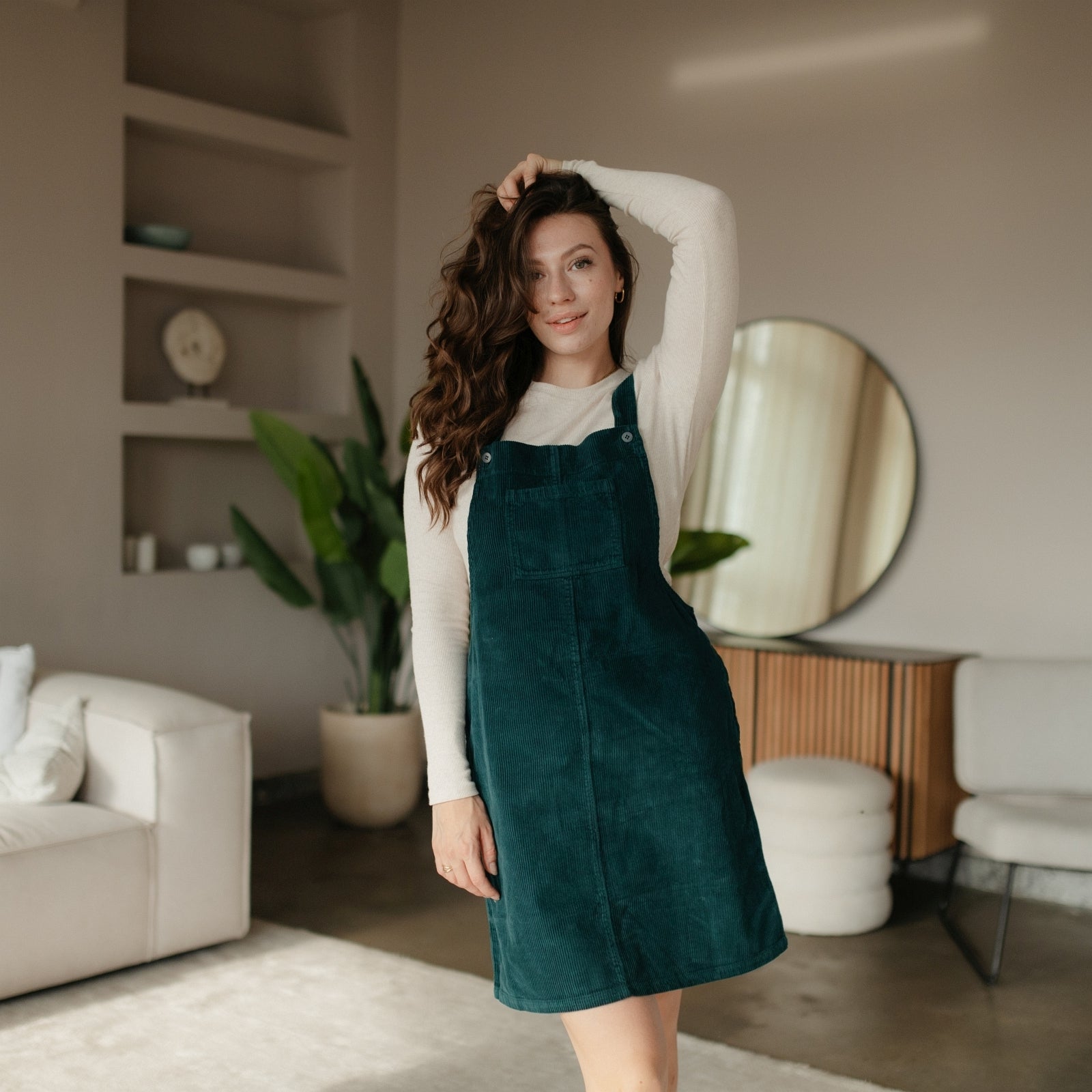 NORDLICHT Mika Cord Latzkleid Damen Bio-Baumwolle