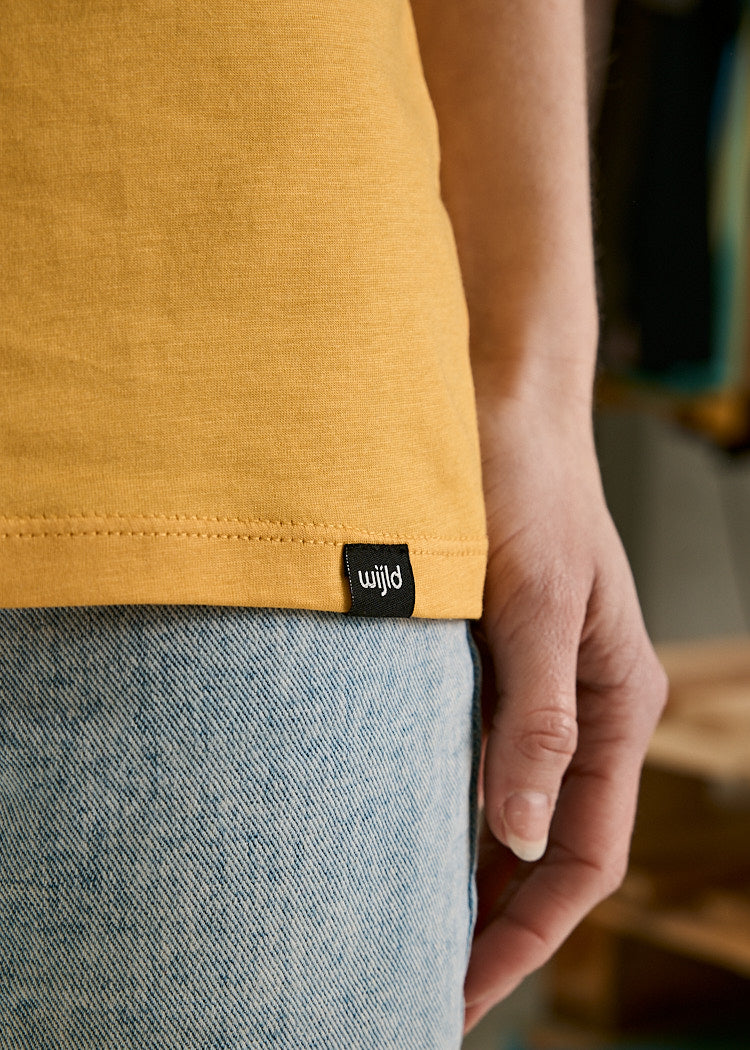 Wijld Woodshirt Lena Damen T-Shirt Mustard Holz