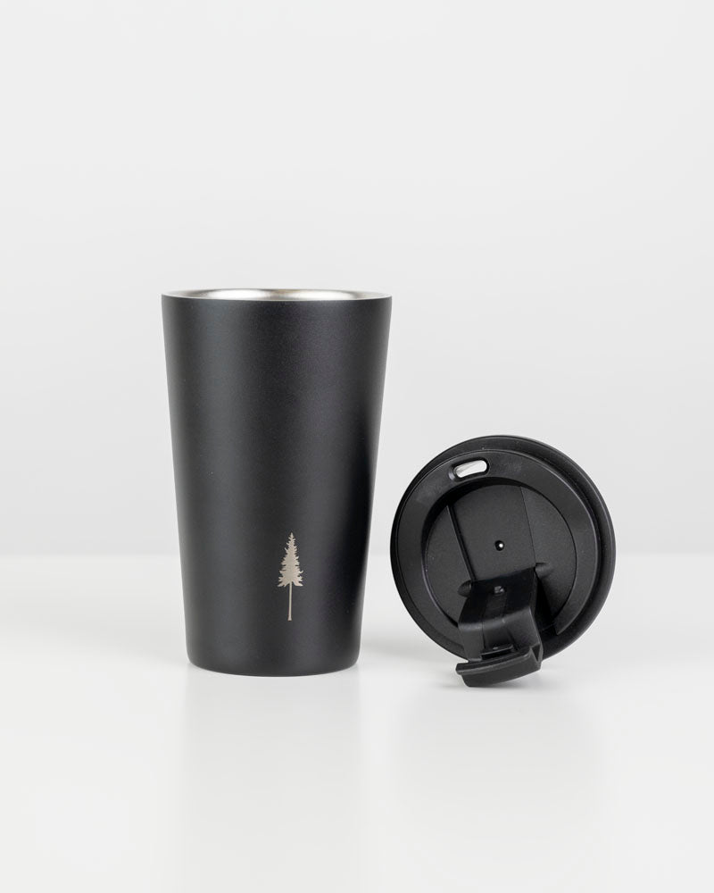 NIKIN TreeMug ToGo Thermobecher Schwarz 350ml Doppelwand