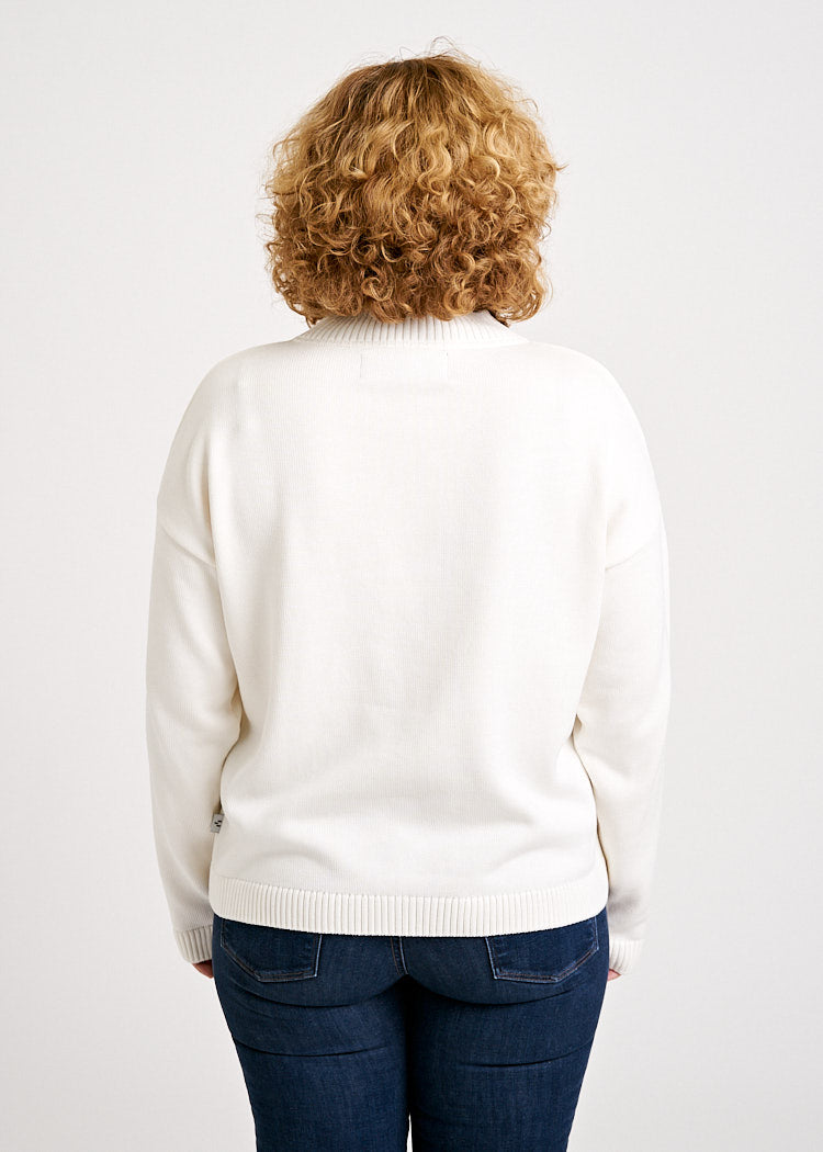 Wijld Strickpullover Ivory Damen Pullover Lyocell
