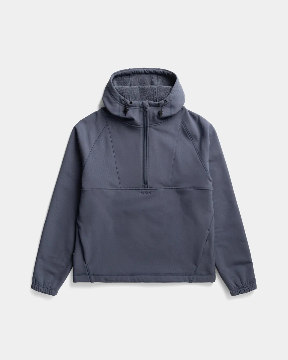 NIKIN TreeHoodie Quarter Zip Hoodie Dark Ink Stormfleece