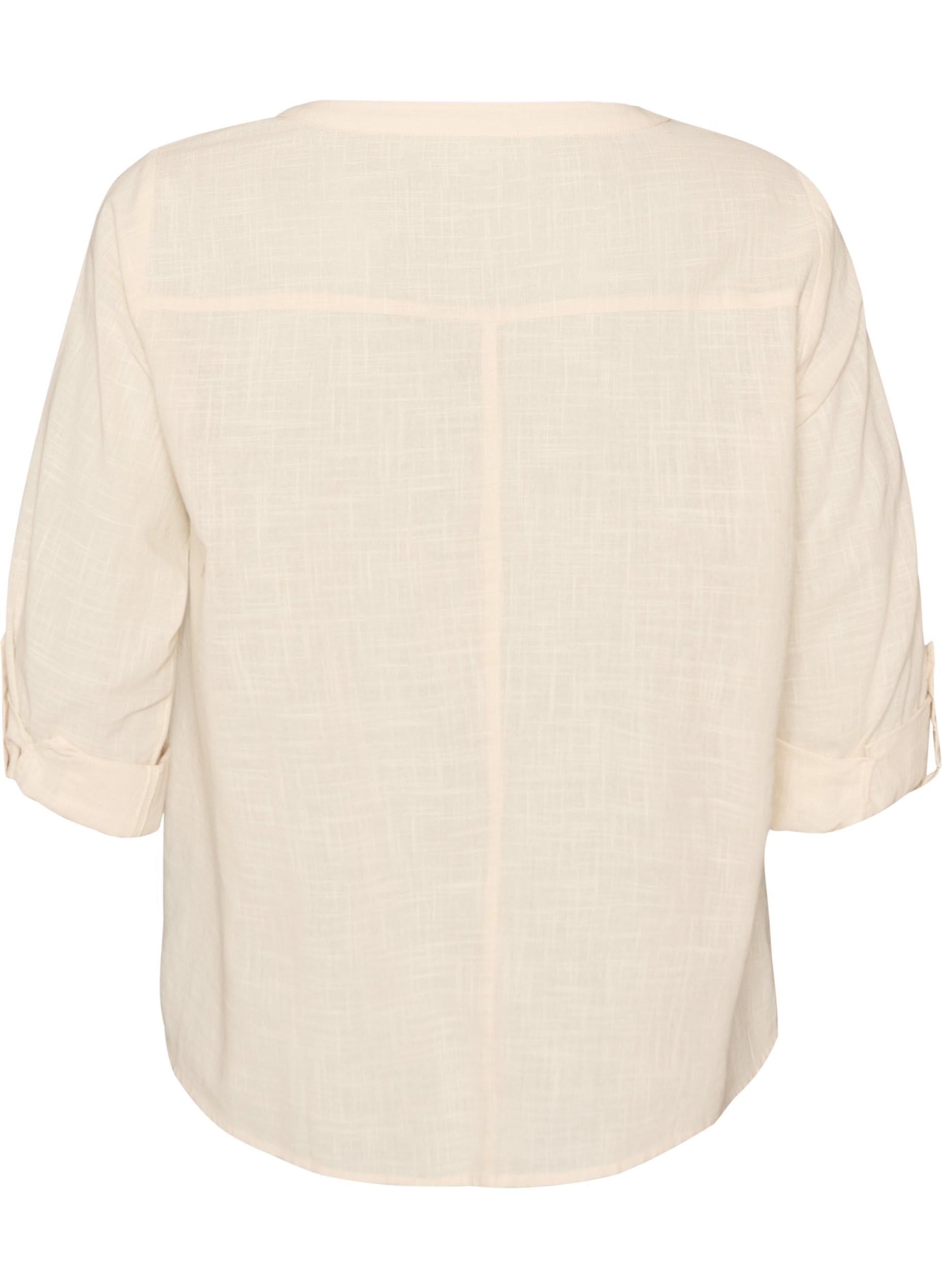 Zizzi Blouses & Shirts Bluse Birch 42-44 Baumwolle