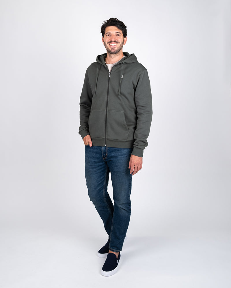 NIKIN TreeHoodie Jacket Hoodie Ash Green Bio-Baumwolle