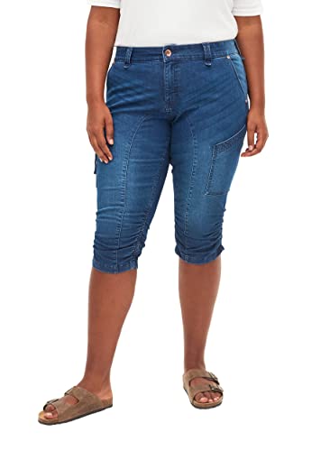 ZIZZI Jeans Capri Jeans 3/4 Slim Fit Baumwolle Stretch