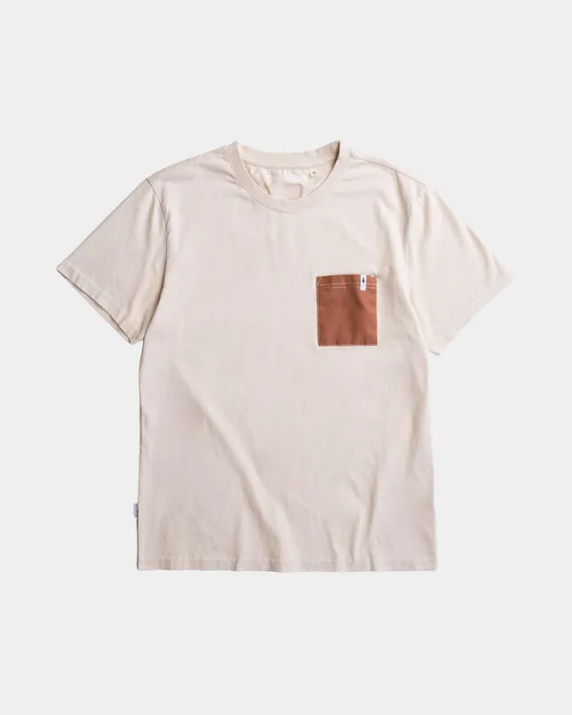 NIKIN TreeShirt Pocket Spatz T-Shirt Chalk Bio-Baumwolle