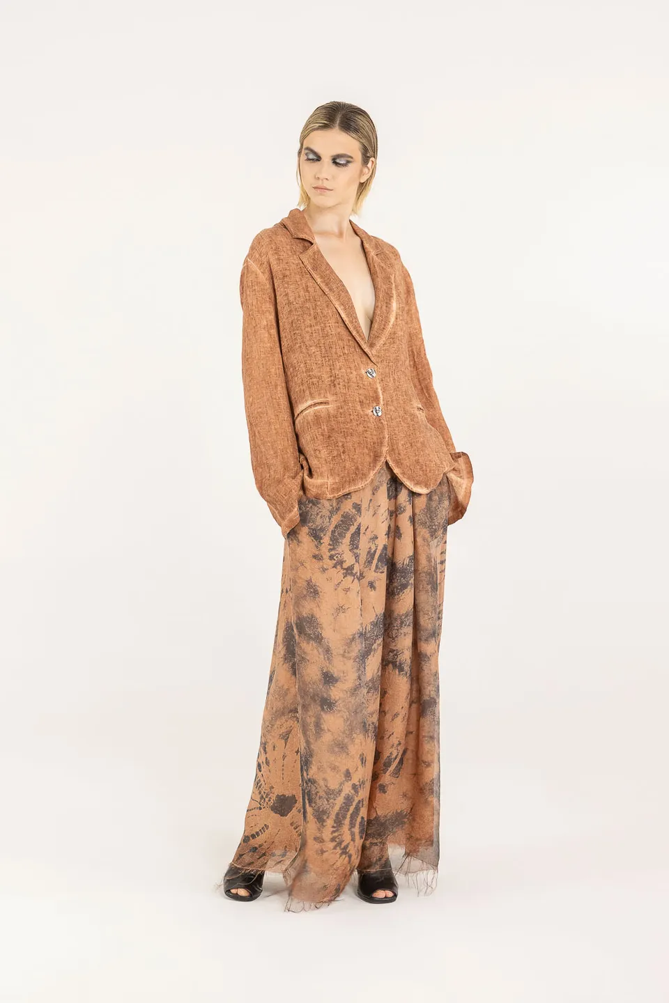 Sanctamuerte Capispalla Blazer Regular Leinen