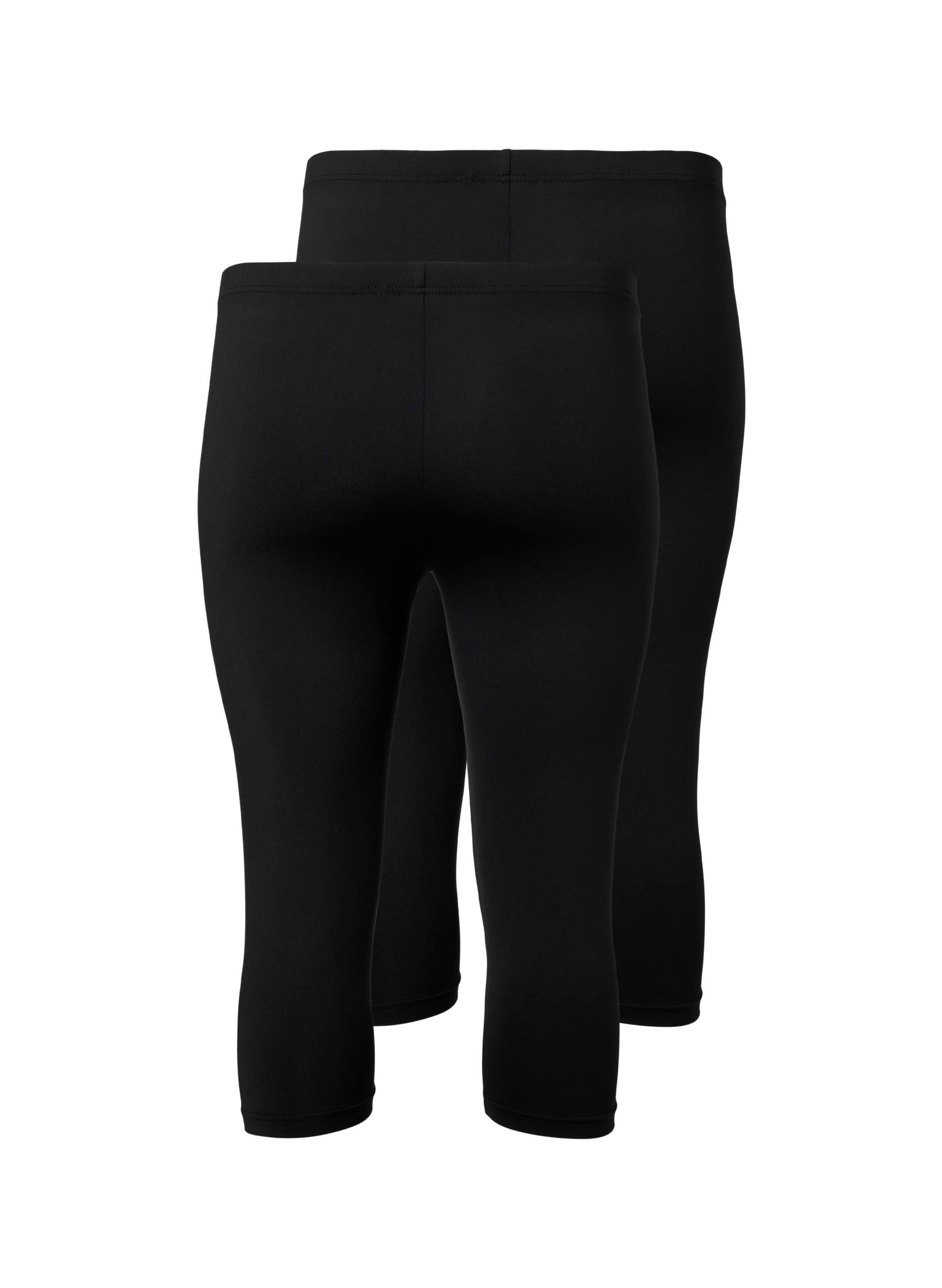 Zizzi Trousers Leggings 3/4 Basic 2er-Pack Stretch