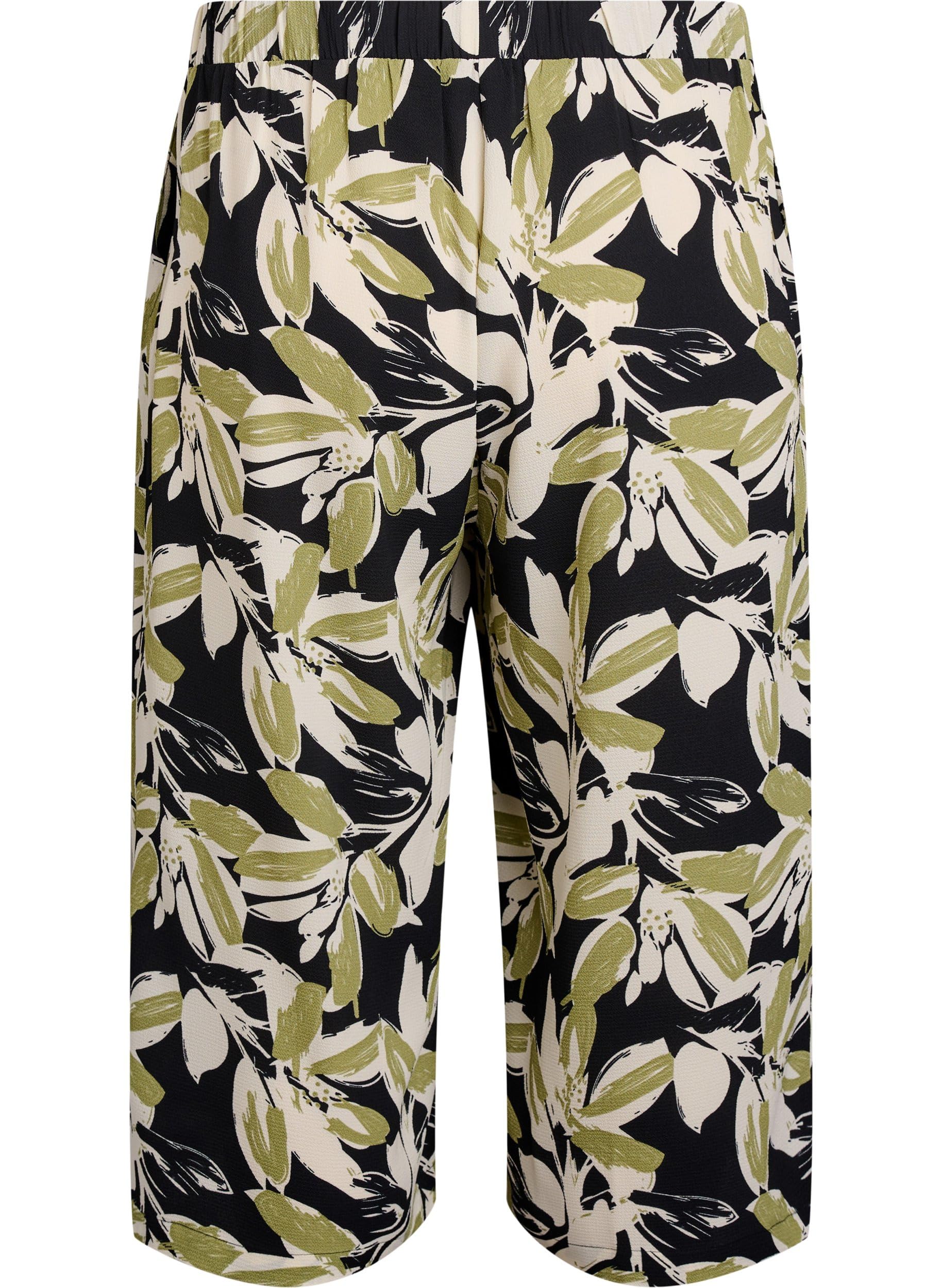 Zizzi Culotte Hose Damen Print Elastikbund