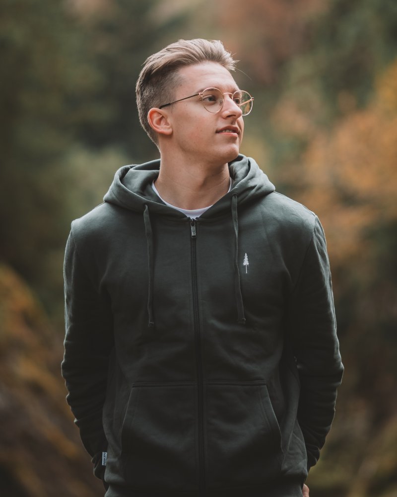 NIKIN TreeHoodie Jacket Hoodie Ash Green Bio-Baumwolle