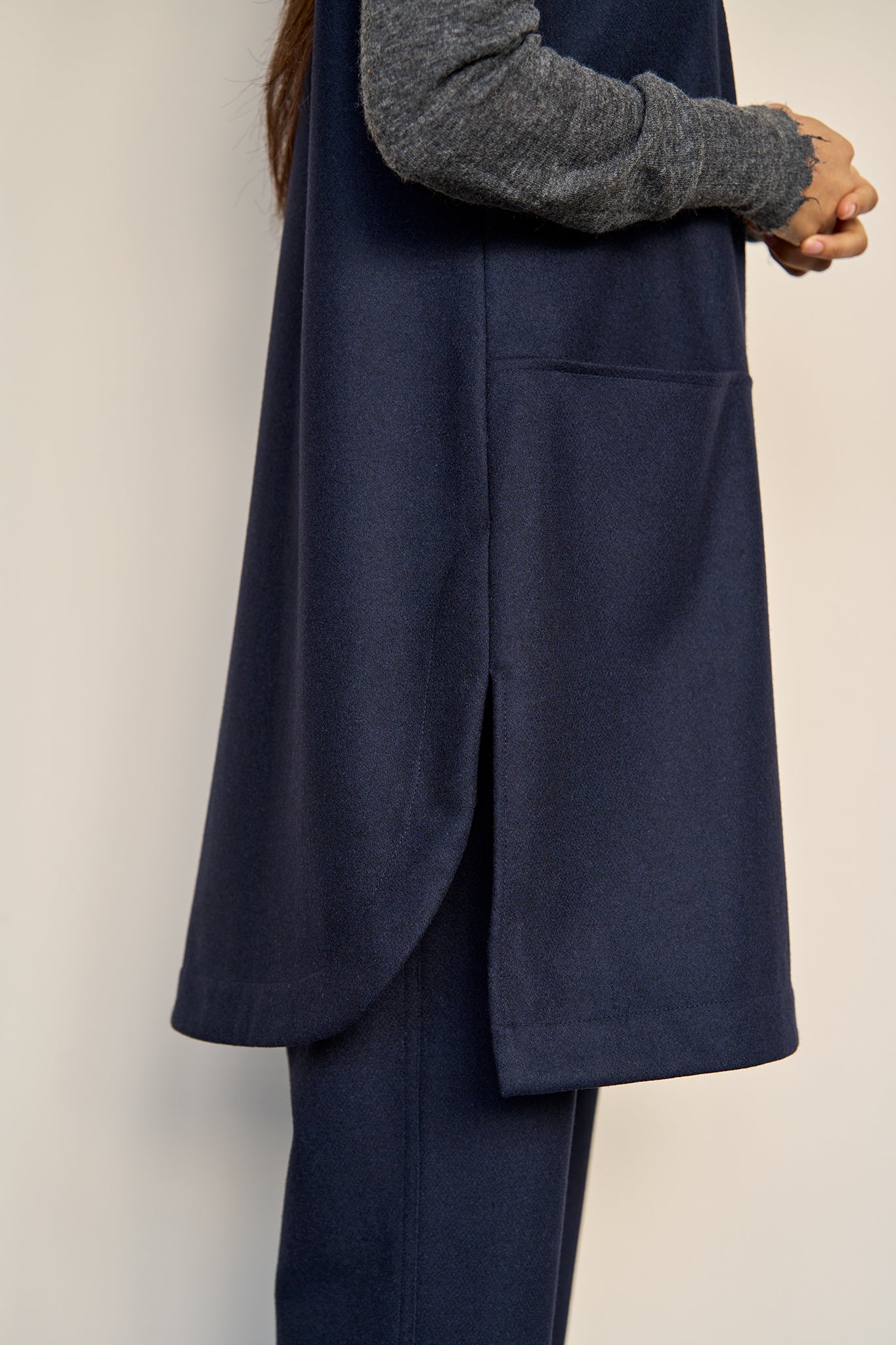 Christiane Strobel LINDA Westenkleid Wolle Knielang