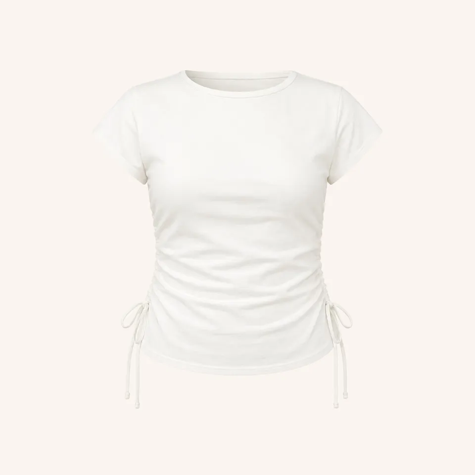 Nordlicht Yrsa Jersey T-Shirt Damen Weiß figurbetont
