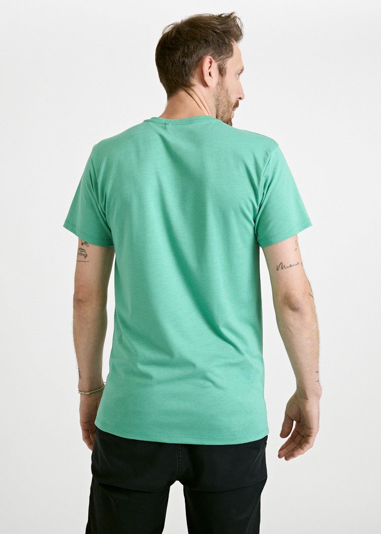 Wijld Alex V-Ausschnitt T-Shirt Herren Winter Green Lyocell