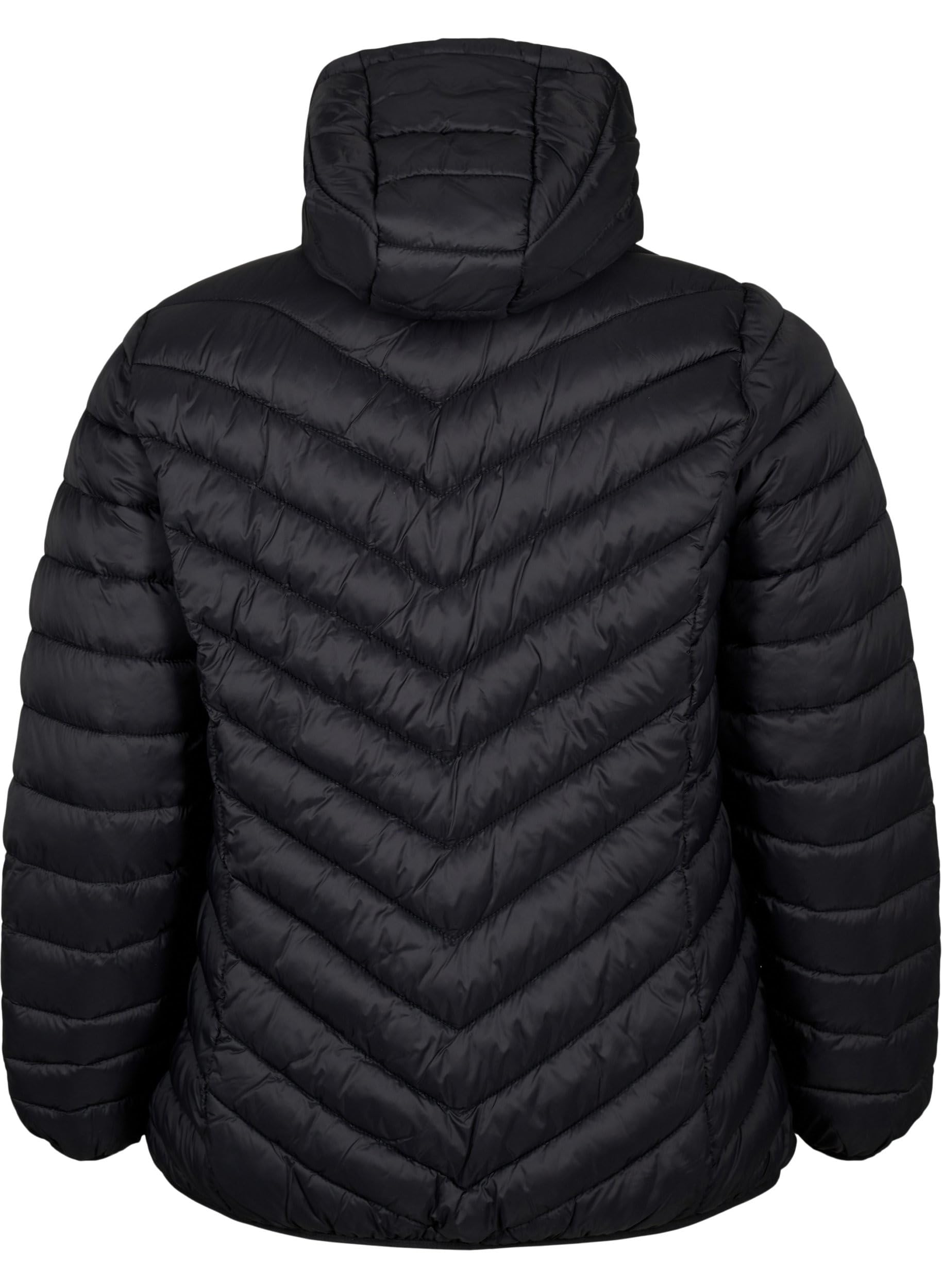 Zizzi Steppjacke mit Kapuze Schwarz Große Größen