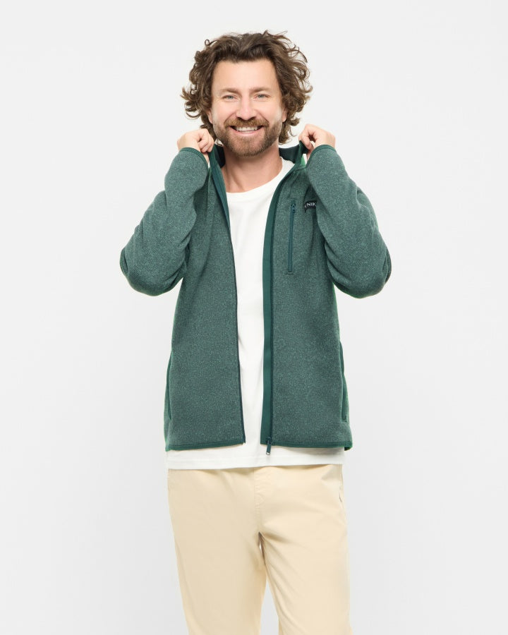 NIKIN TreeJacket Knitted Fleece Jacke Juniper Recycelt