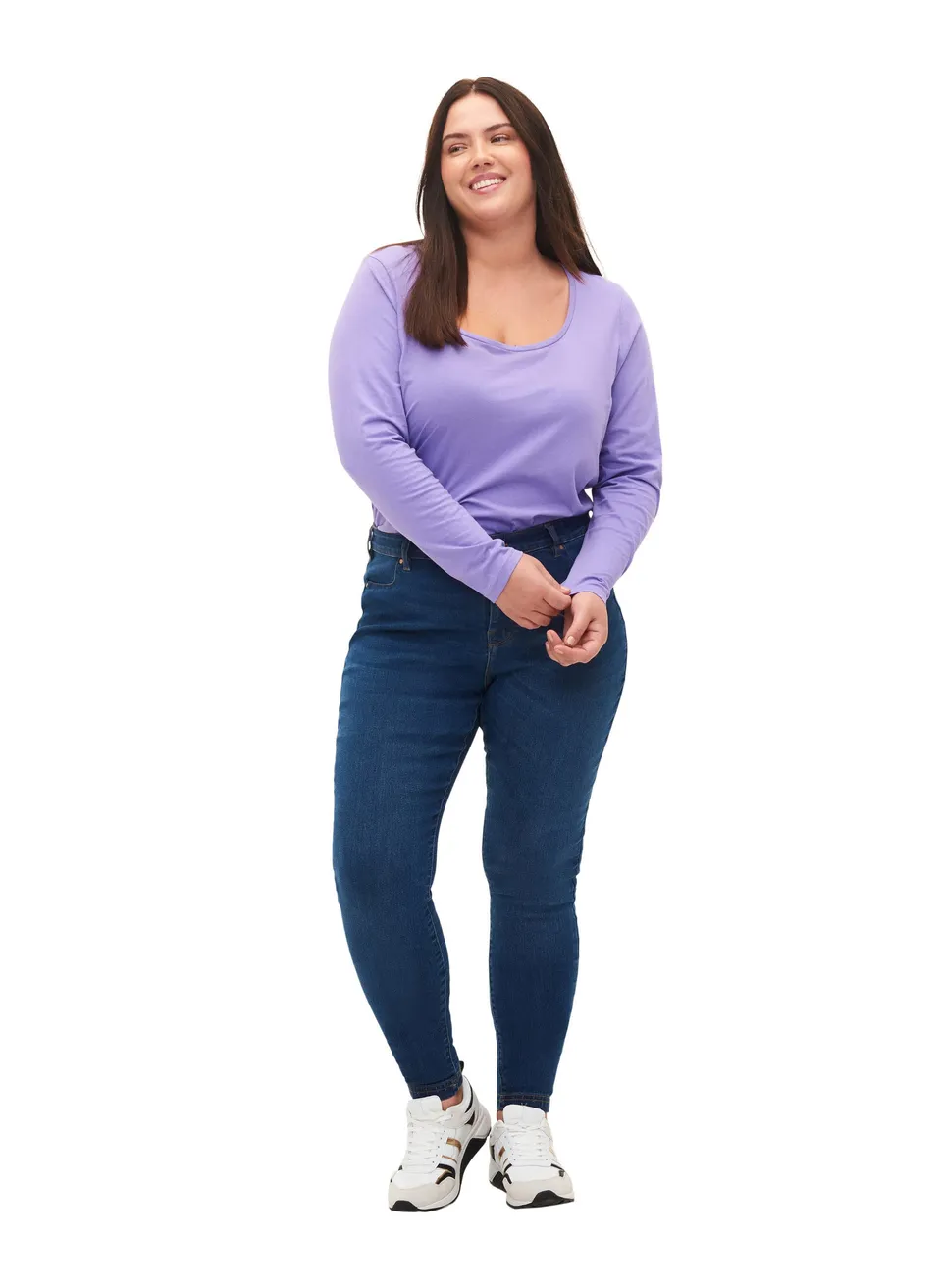 Zizzi Jeggings Baumwolle Stretch Skinny Fit Große Größen