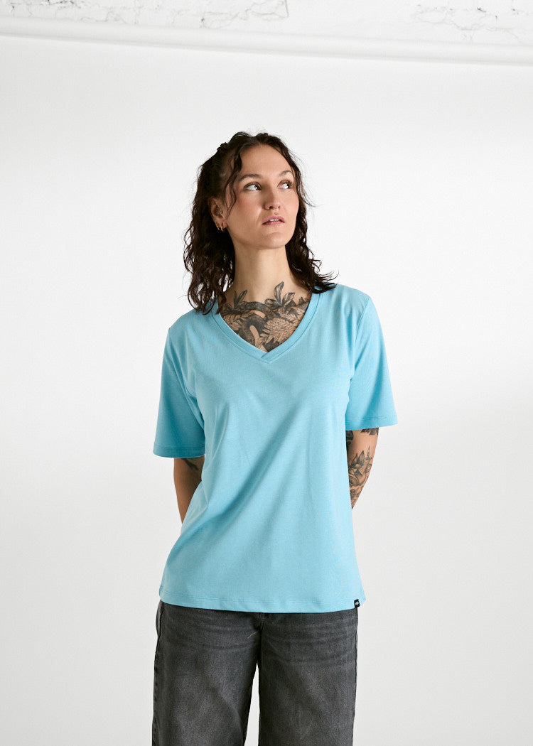 Wijld WoodShirt Frida Milky Blue Damen T-Shirt Lyocell