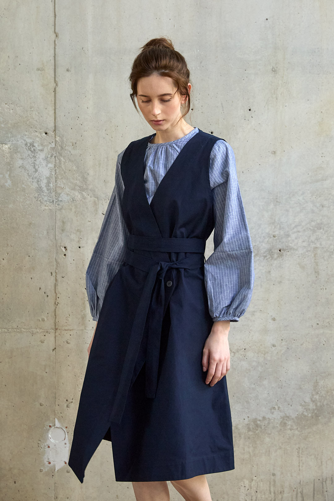 Christiane Strobel SASHA Wickelkleid Bio-Baumwolle Midi Größe S