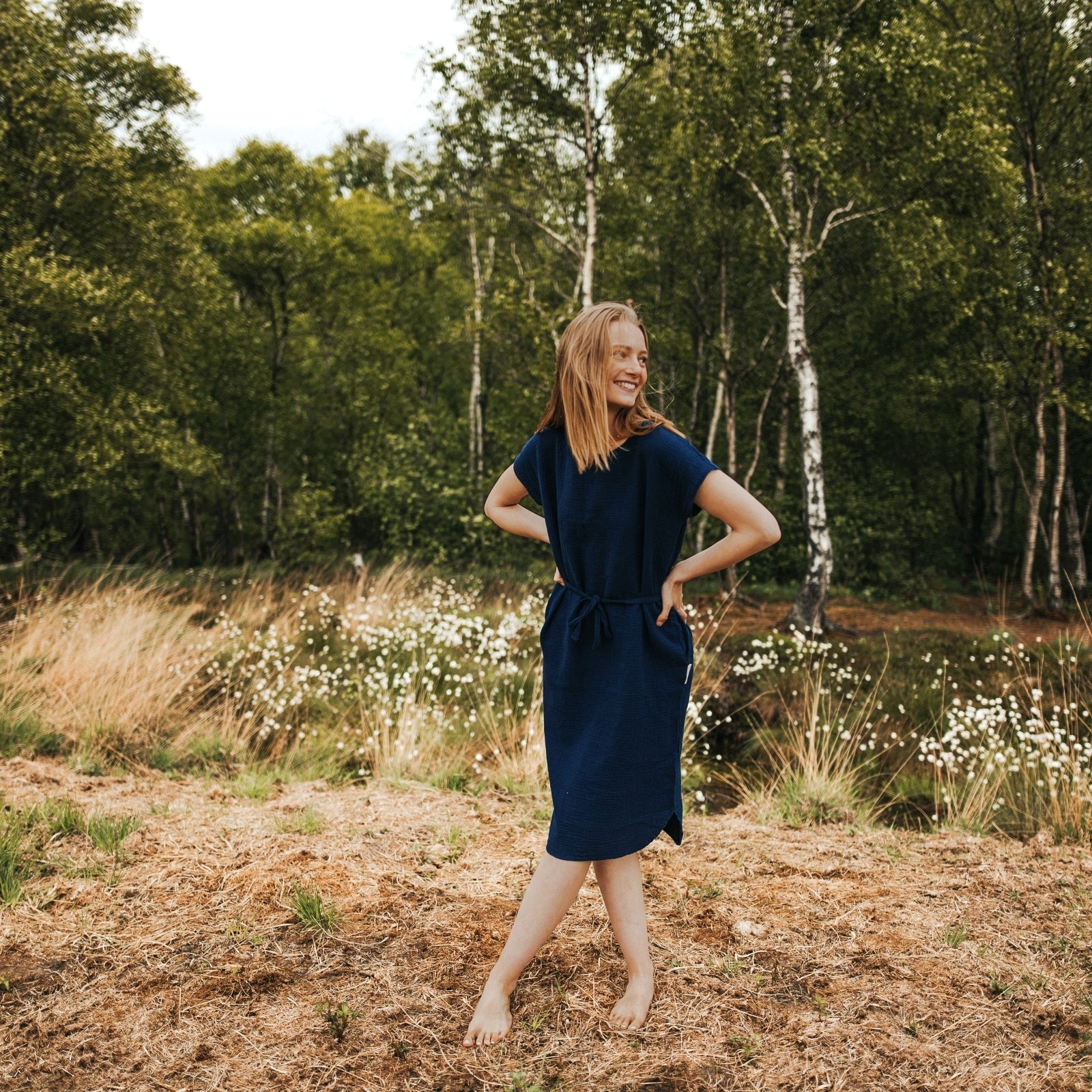 NORDLICHT Elin Musselin Kleid Bio-Baumwolle