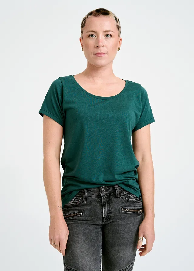 Wijld Lena Woodshirt Damen Sea Moss T-Shirt Lyocell