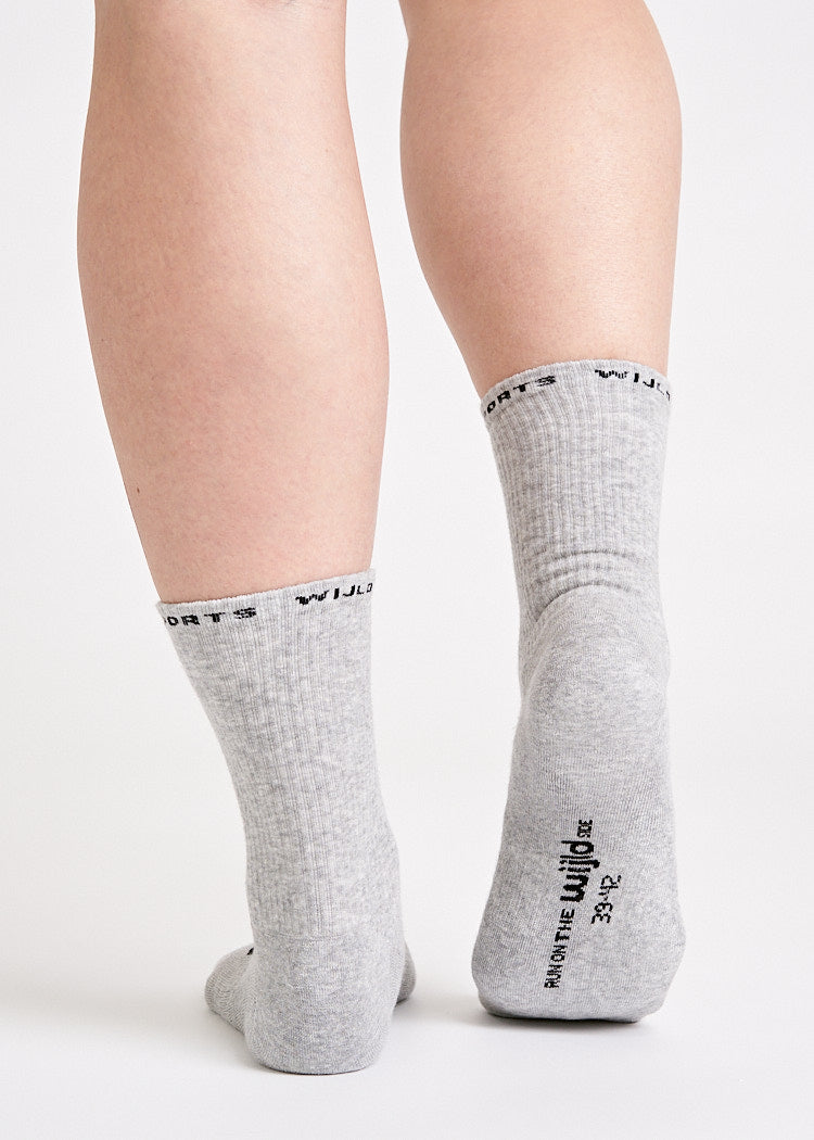 Wijld Woodsocks Tennissocken Sport Socken Hellgrau Lyocell 39-42