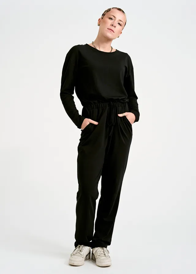 Wijld Jersey Jumpsuit Ruth Black Damen Overall Elasthan