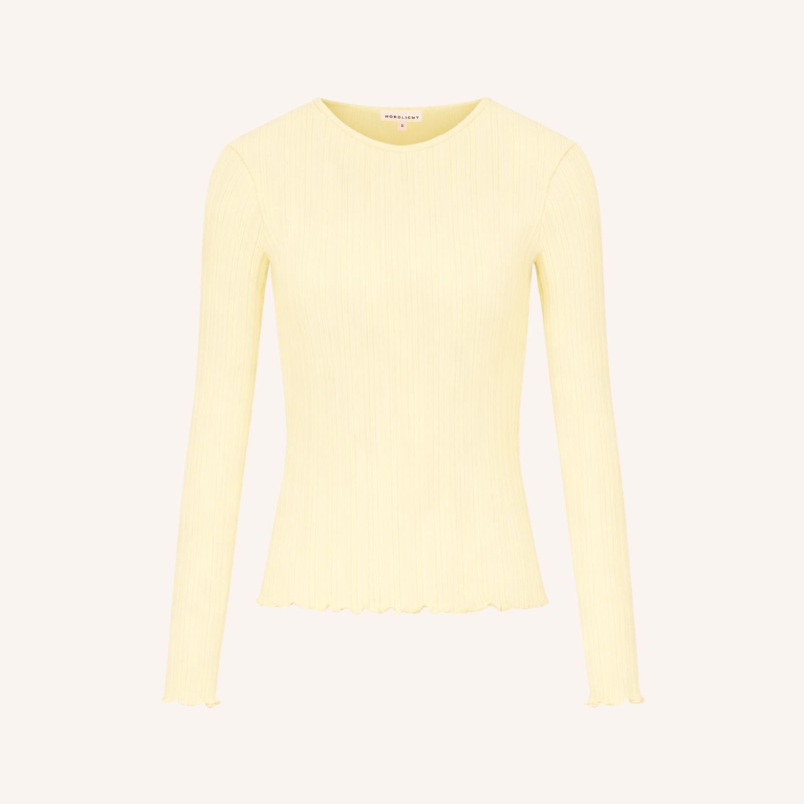 NORDLICHT Maja Langarmshirt Damen Gelb Bio-Baumwolle
