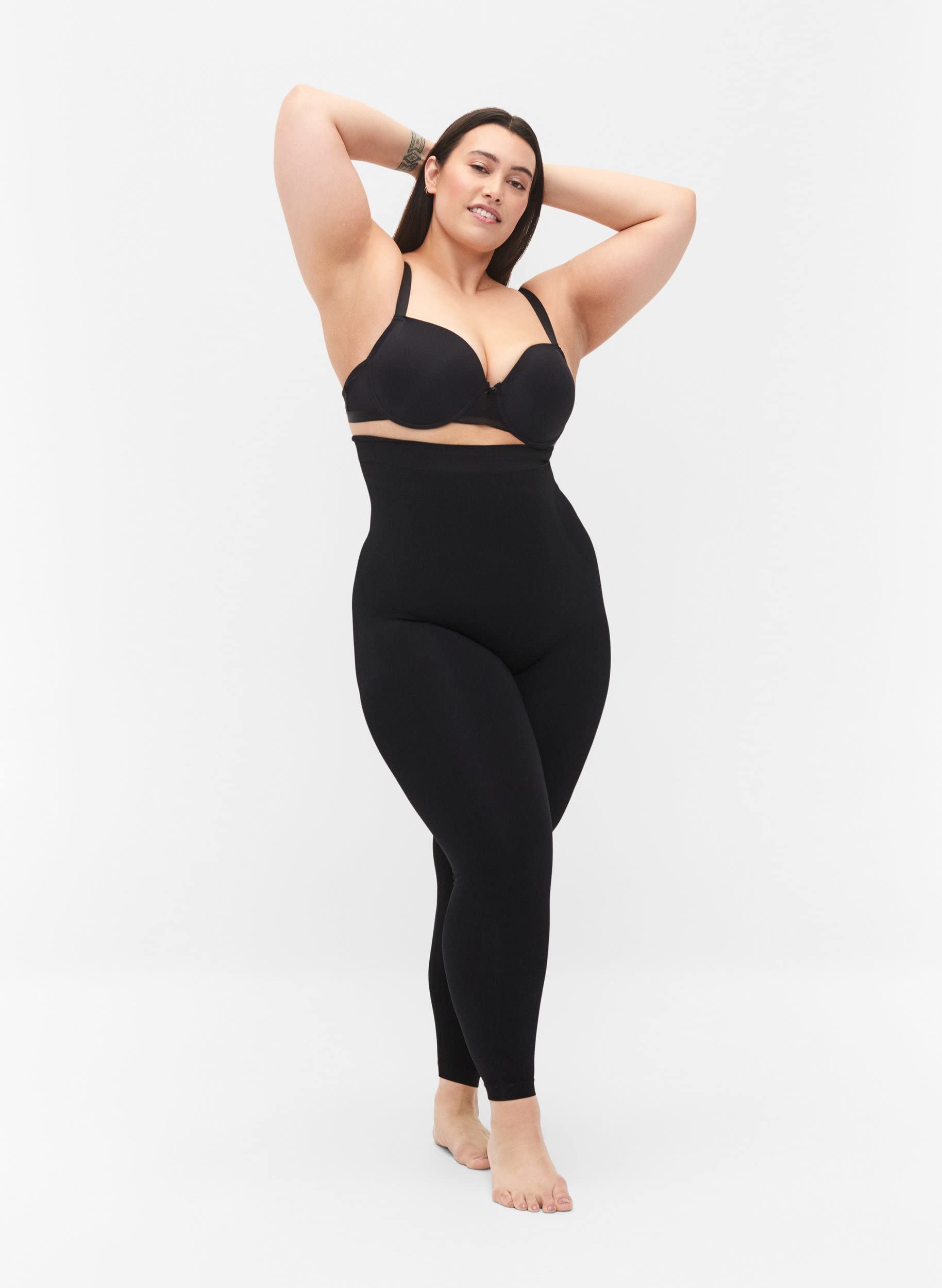 Zizzi Shapewear Leggings Damen Hohe Taille formend nahtlos