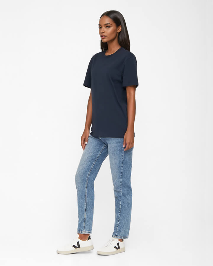 NIKIN TreeShirt Plain T-Shirt Dark Navy Bio-Baumwolle