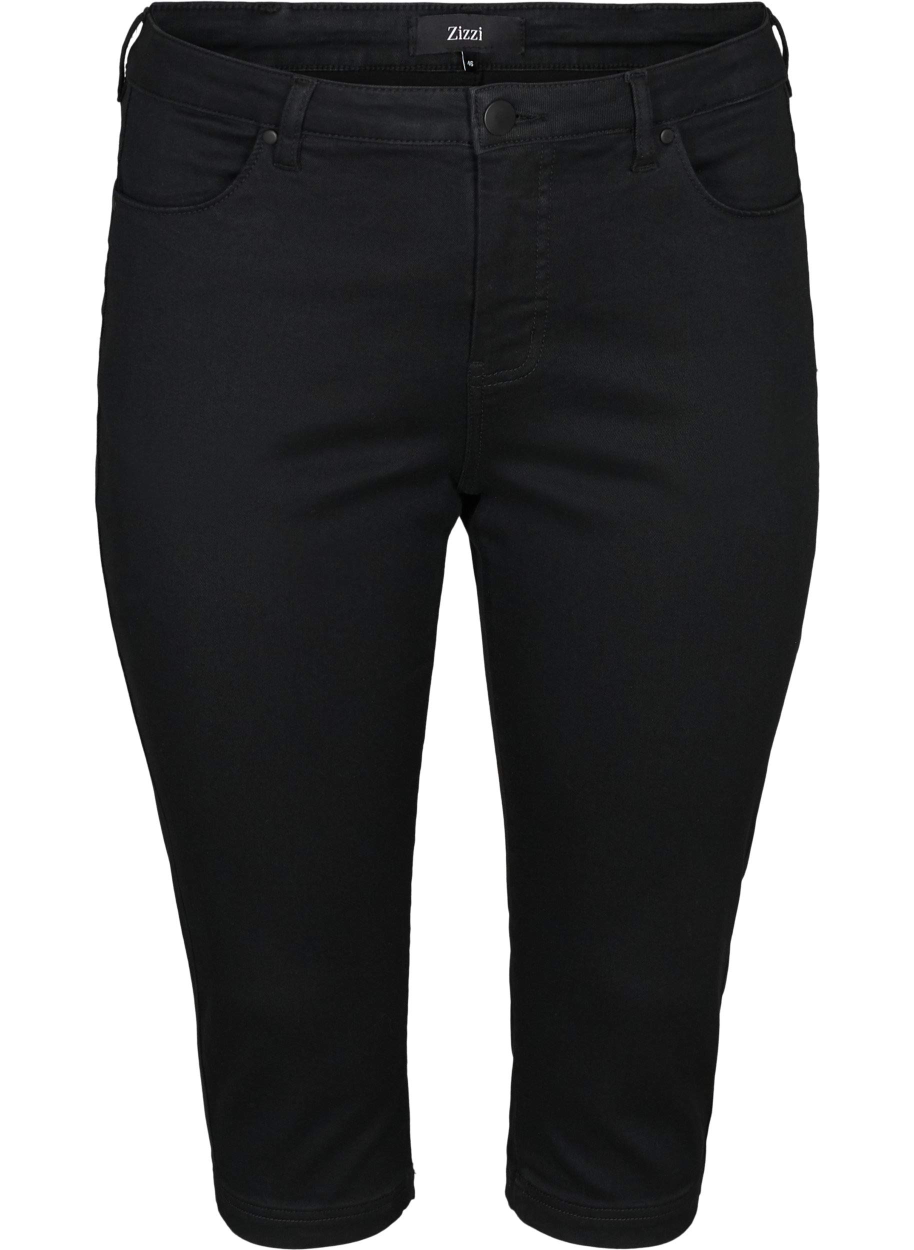Zizzi Amy Capri Jeans Damen schwarz 3/4 High Waist
