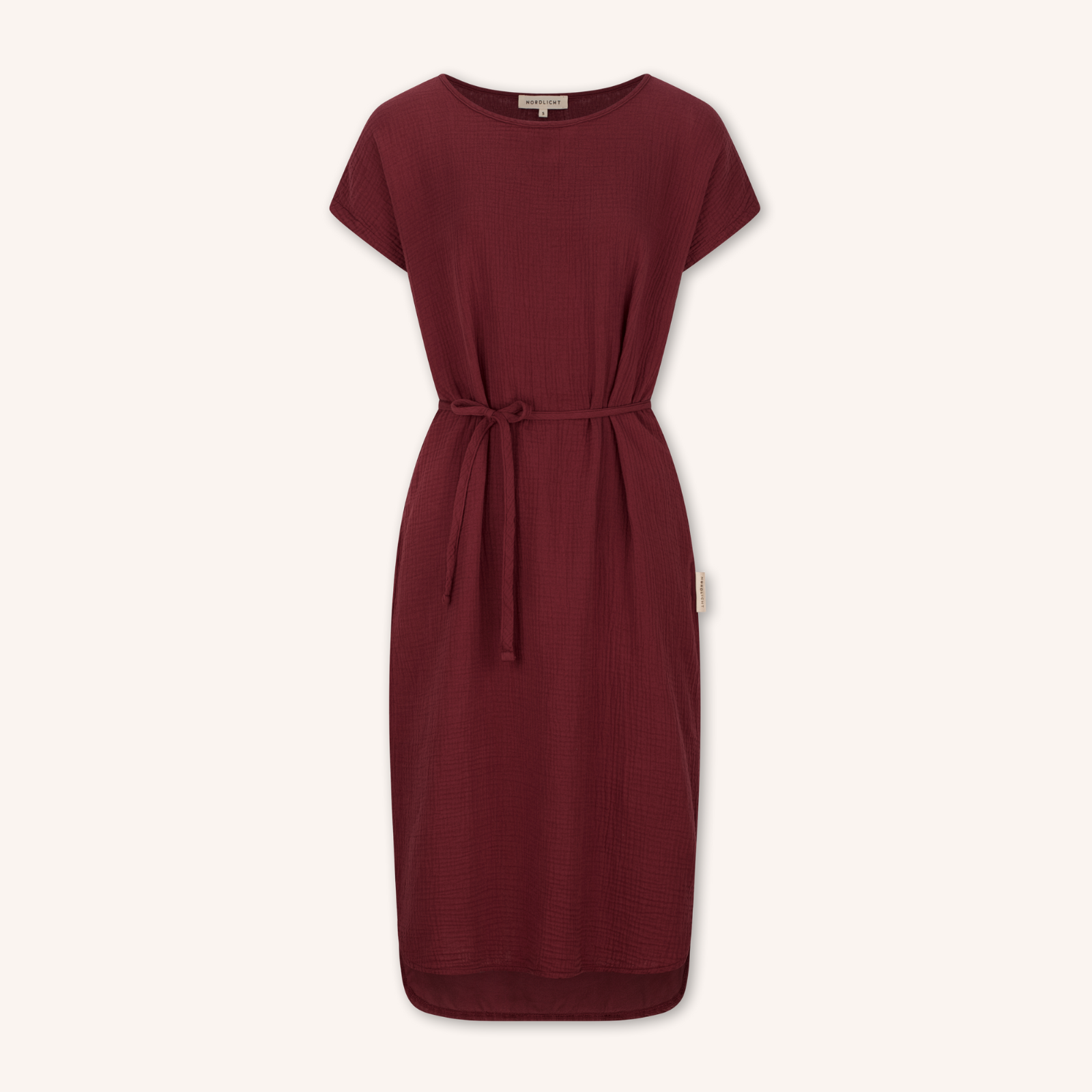 Nordlicht Elin Musselin Kleid Locker Bio-Baumwolle Rot