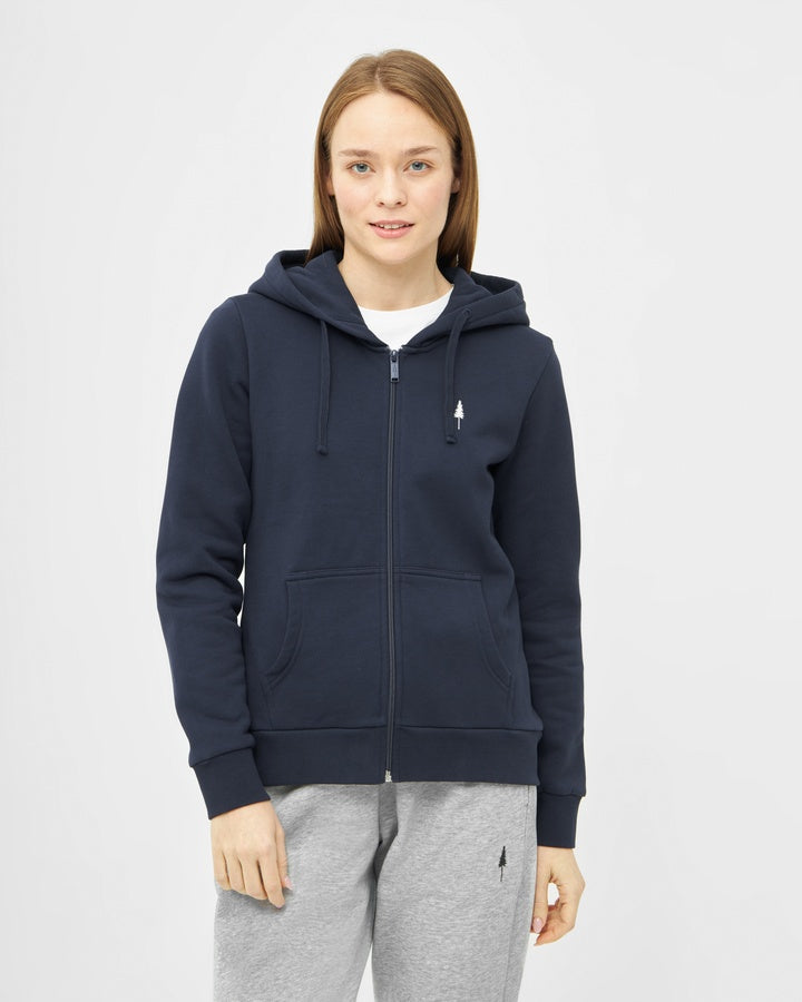 NIKIN TreeHoodie Kapuzenjacke Damen Dark Navy Bio-Baumwolle