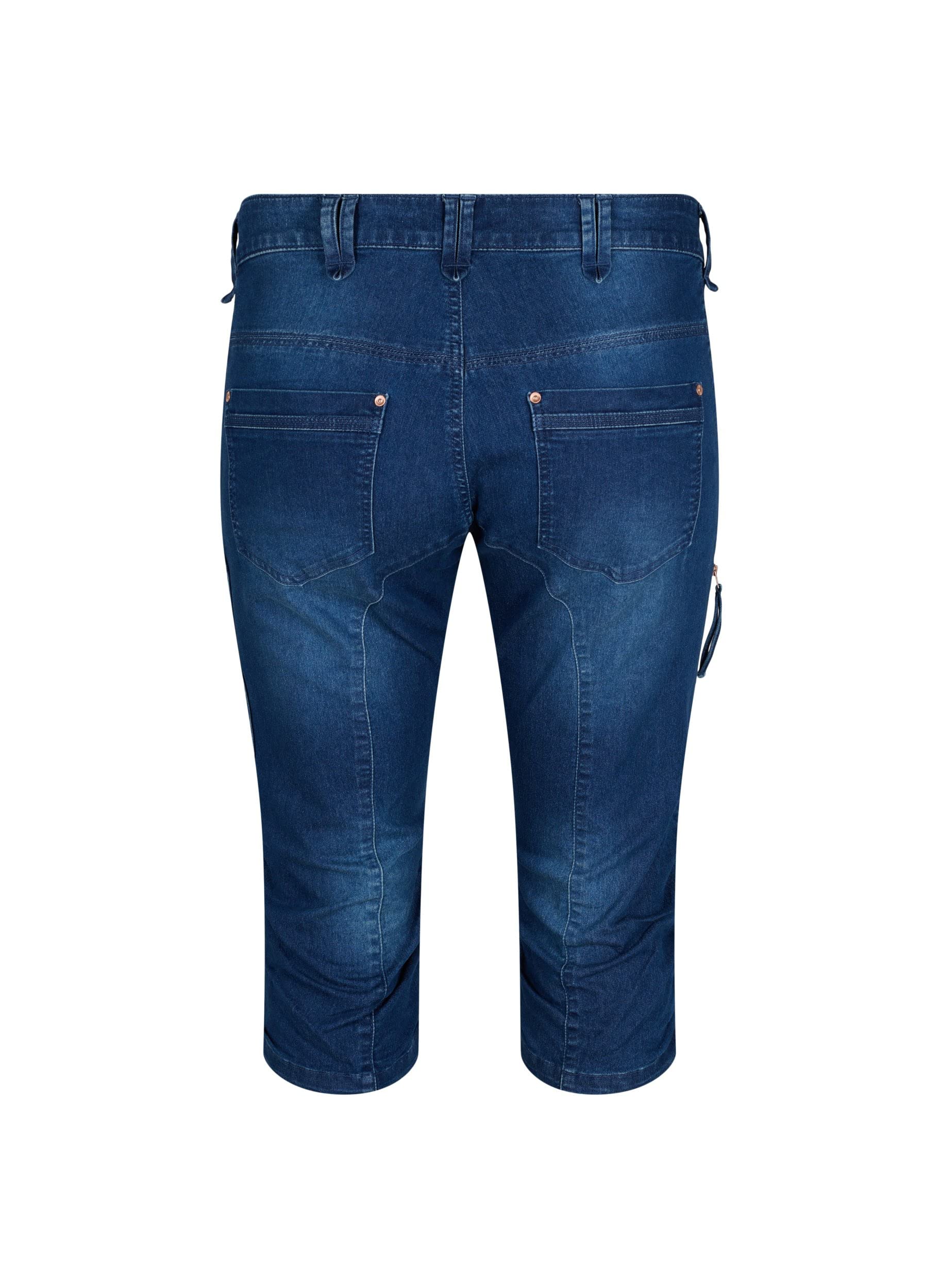 ZIZZI Jeans Capri Jeans 3/4 Slim Fit Baumwolle Stretch