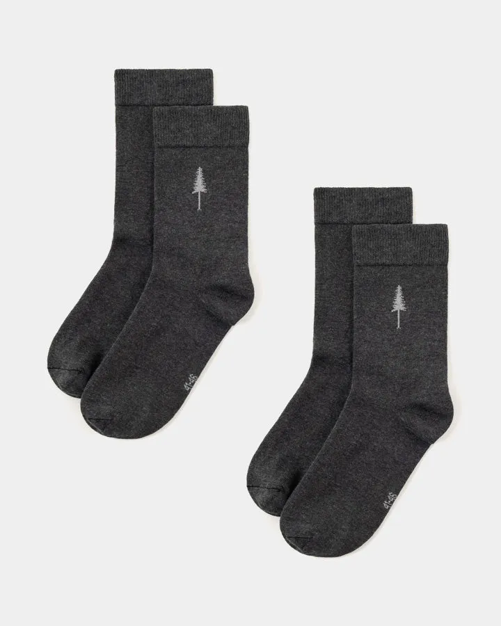 NIKIN TreeSocks Standard Socken dunkelanthrazit 2er Bundle
