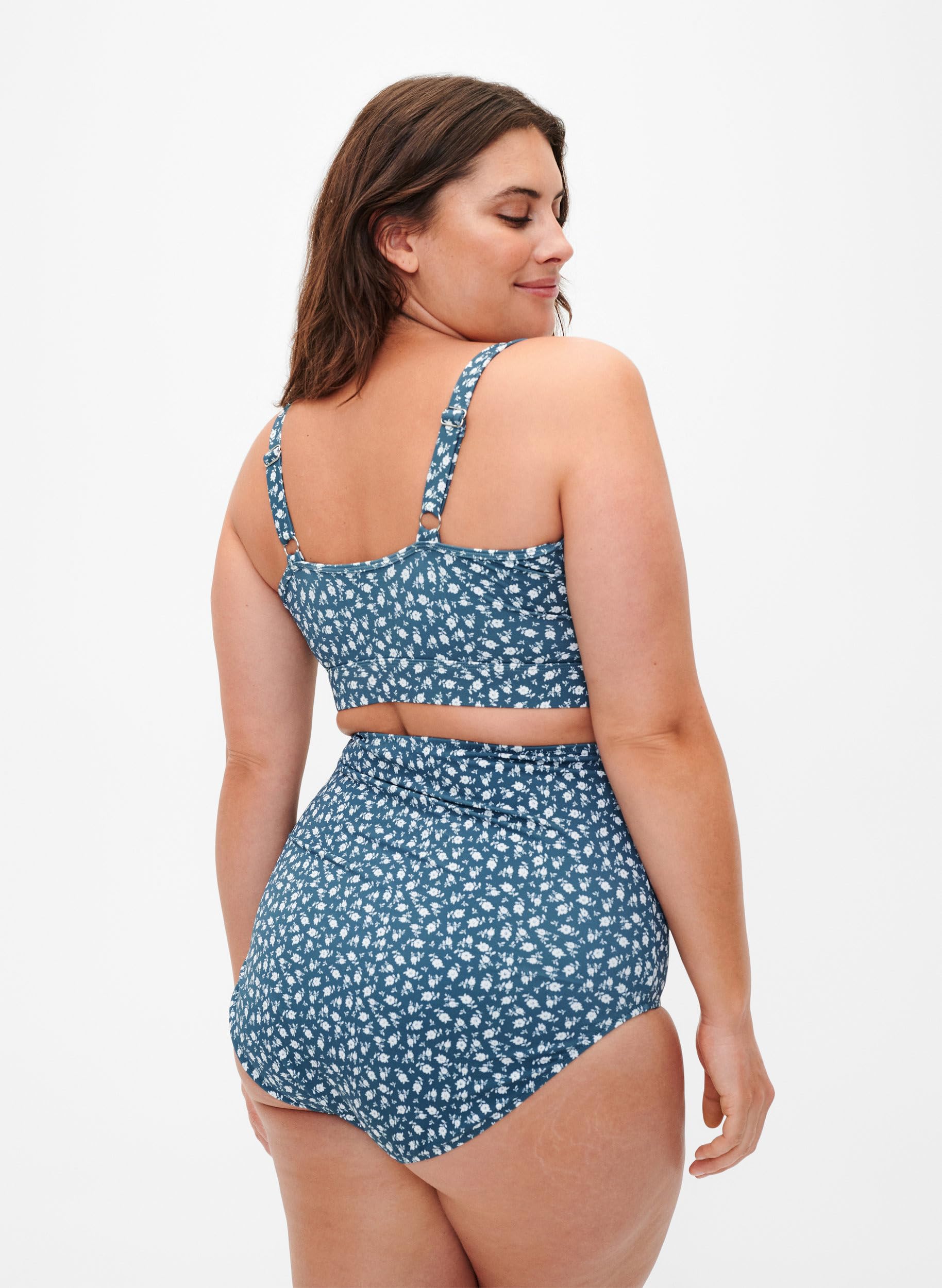 Zizzi Swim Bikinihose Blumenprint High-Waist 42-60