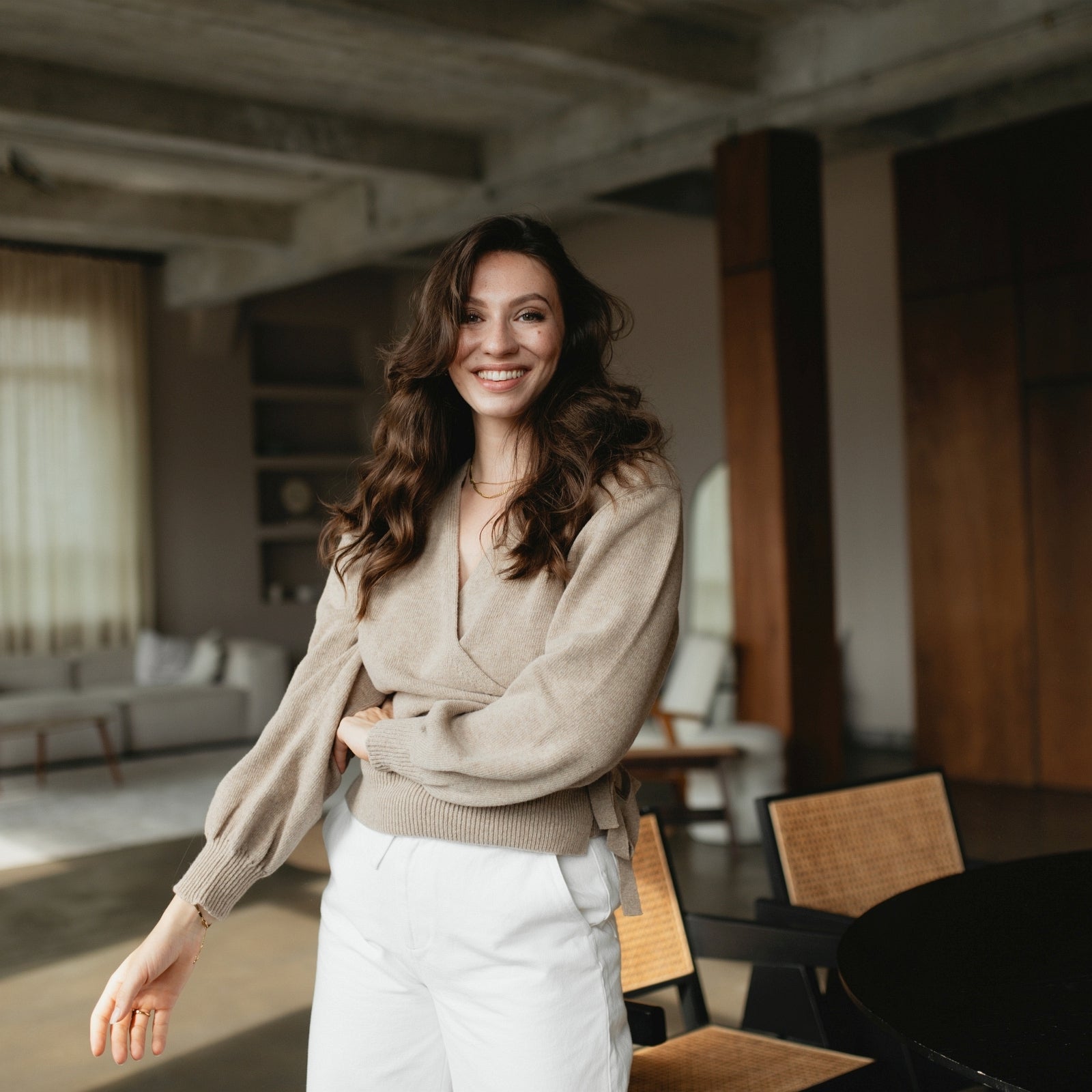 NORDLICHT Mona Wickelcardigan Strickjacke Recyclingwolle