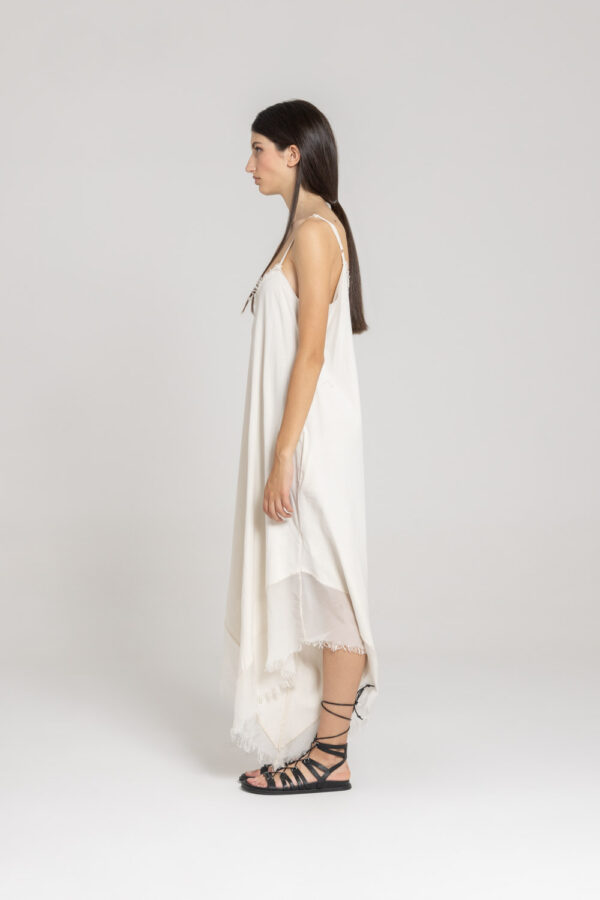 Sanctamuerte Abiti Salopette Over Asimmetrica Latzkleid