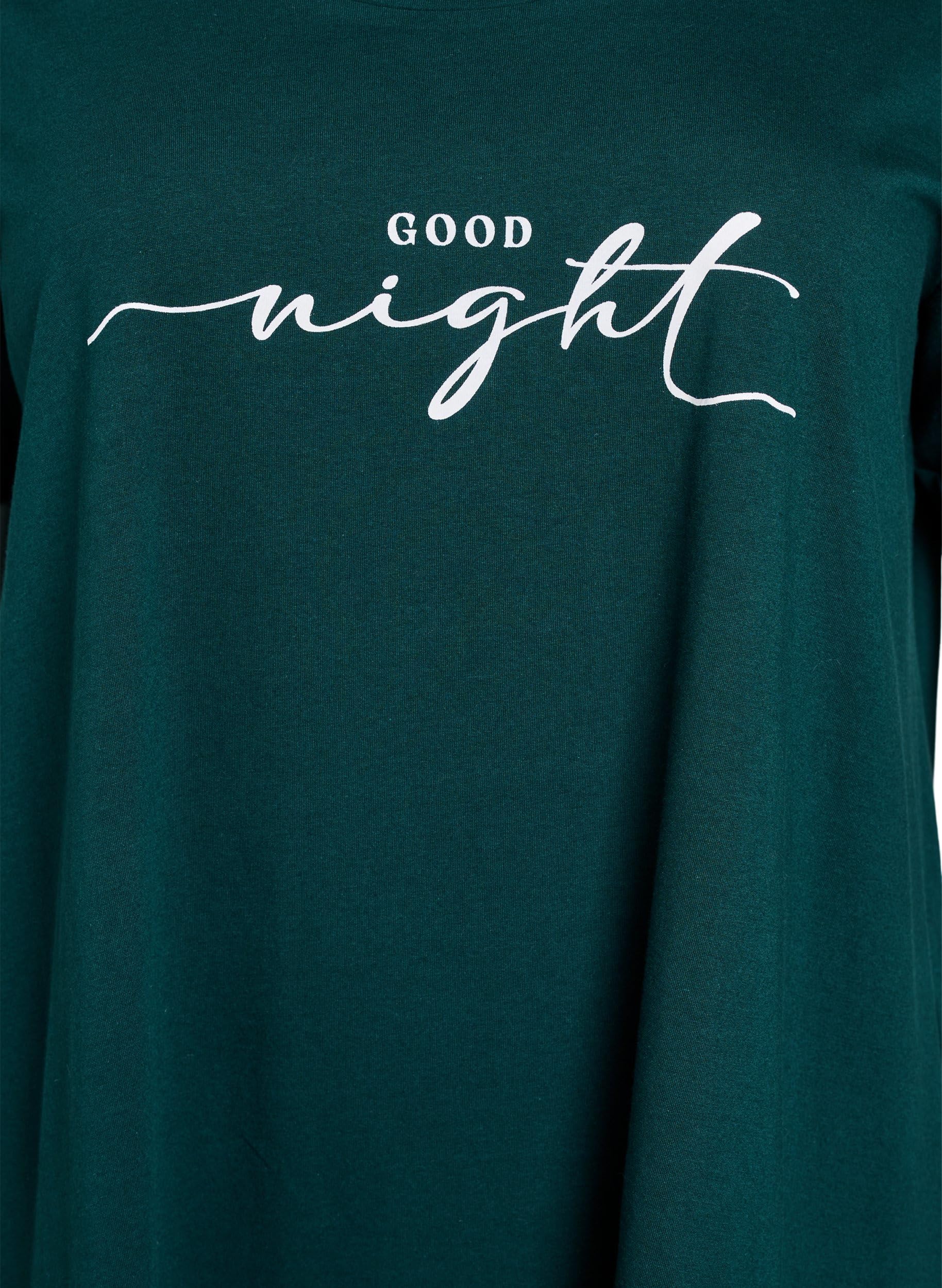 Zizzi Nightwear Nachthemd Bio-Baumwolle Kurzarm Druck