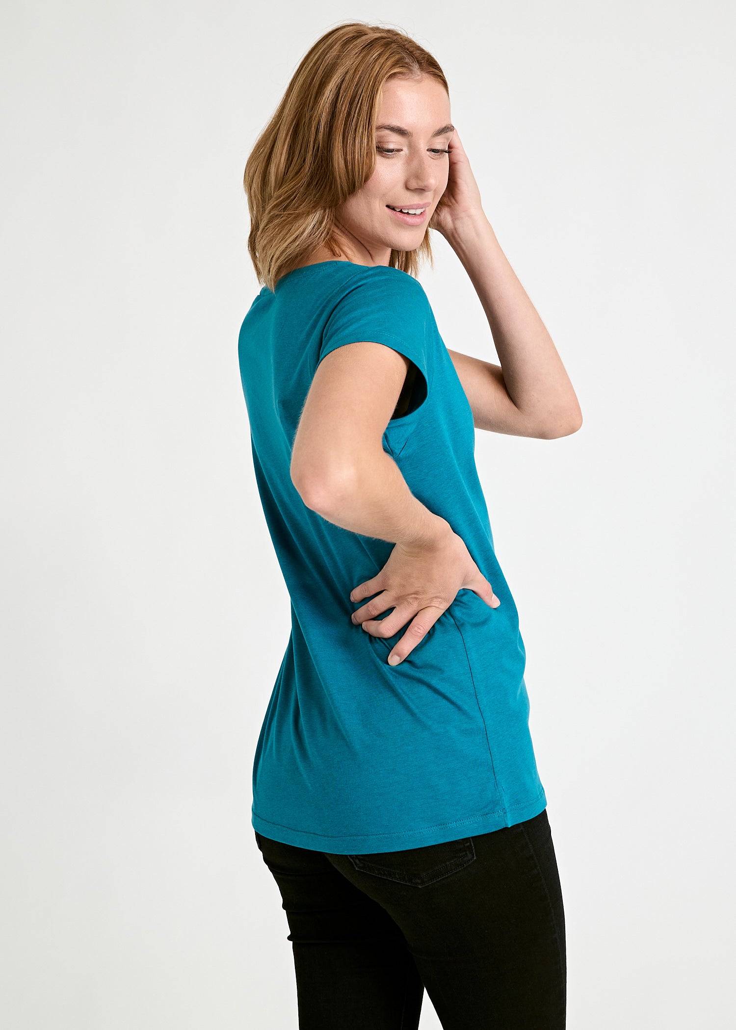 Wijld Woodshirt Lena Damen T-Shirt Petrol Holz