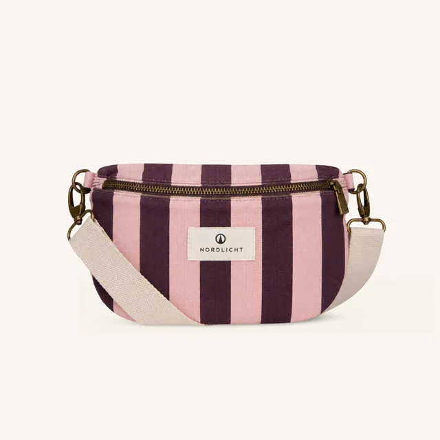 NORDLICHT Tomma Bauchtasche Rosa Streifen Canvas
