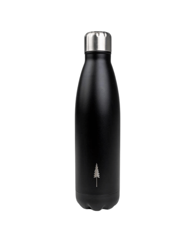 NIKIN TreeBottle Trinkflasche Schwarz 500ml Edelstahl isoliert