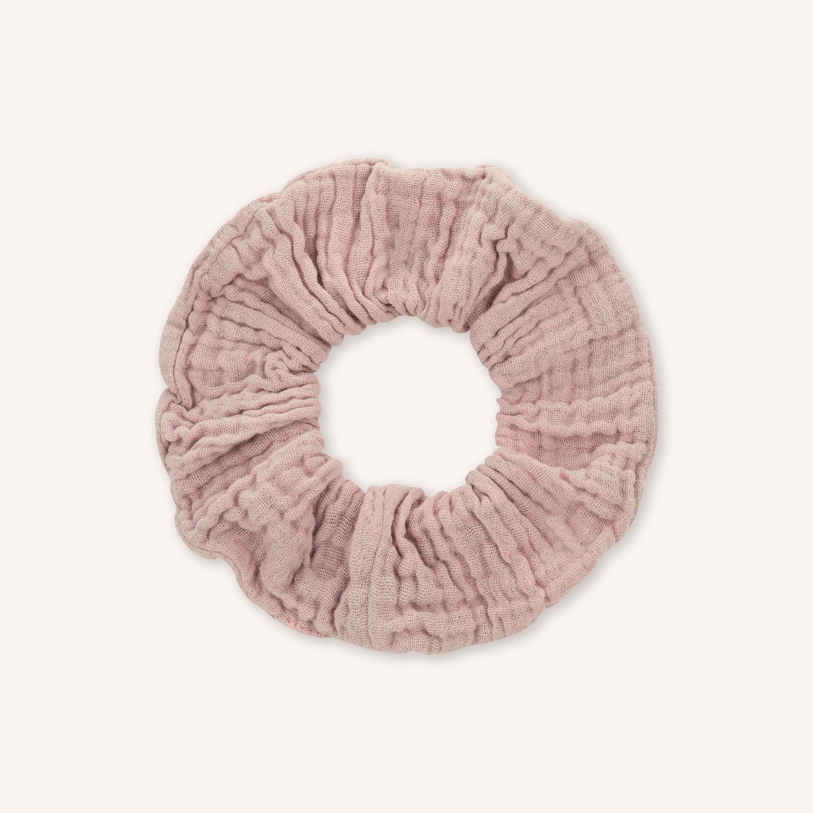 Nordlicht Musselin Scrunchie Haargummi Rosa Bio-Baumwolle