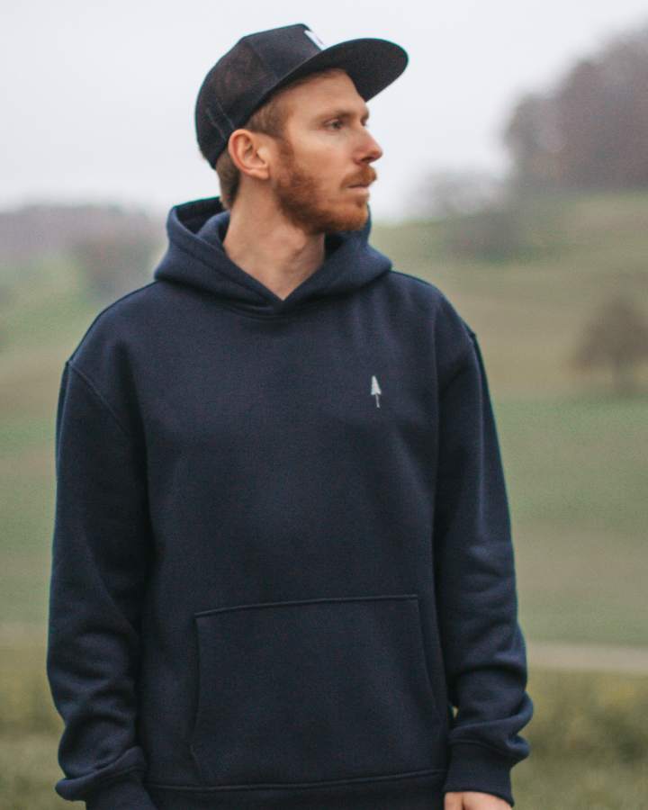 NIKIN TreeHoodie Circular Hoodie Dark Navy recycelbar