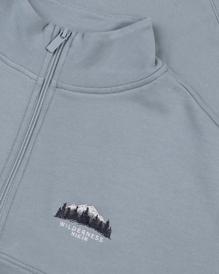 NIKIN TreeSweater Muntogna Quarter Zip Pullover Elemental Blue
