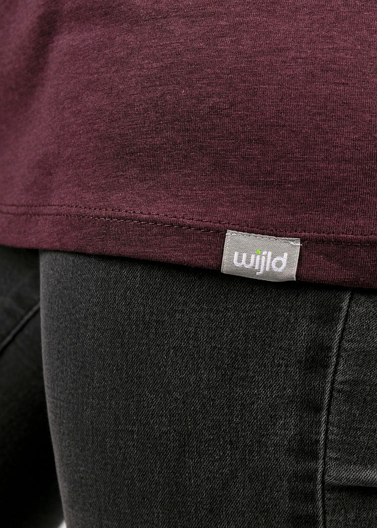 Wijld Lena WoodShirt Purple Damen T-Shirt Lila A-Linie