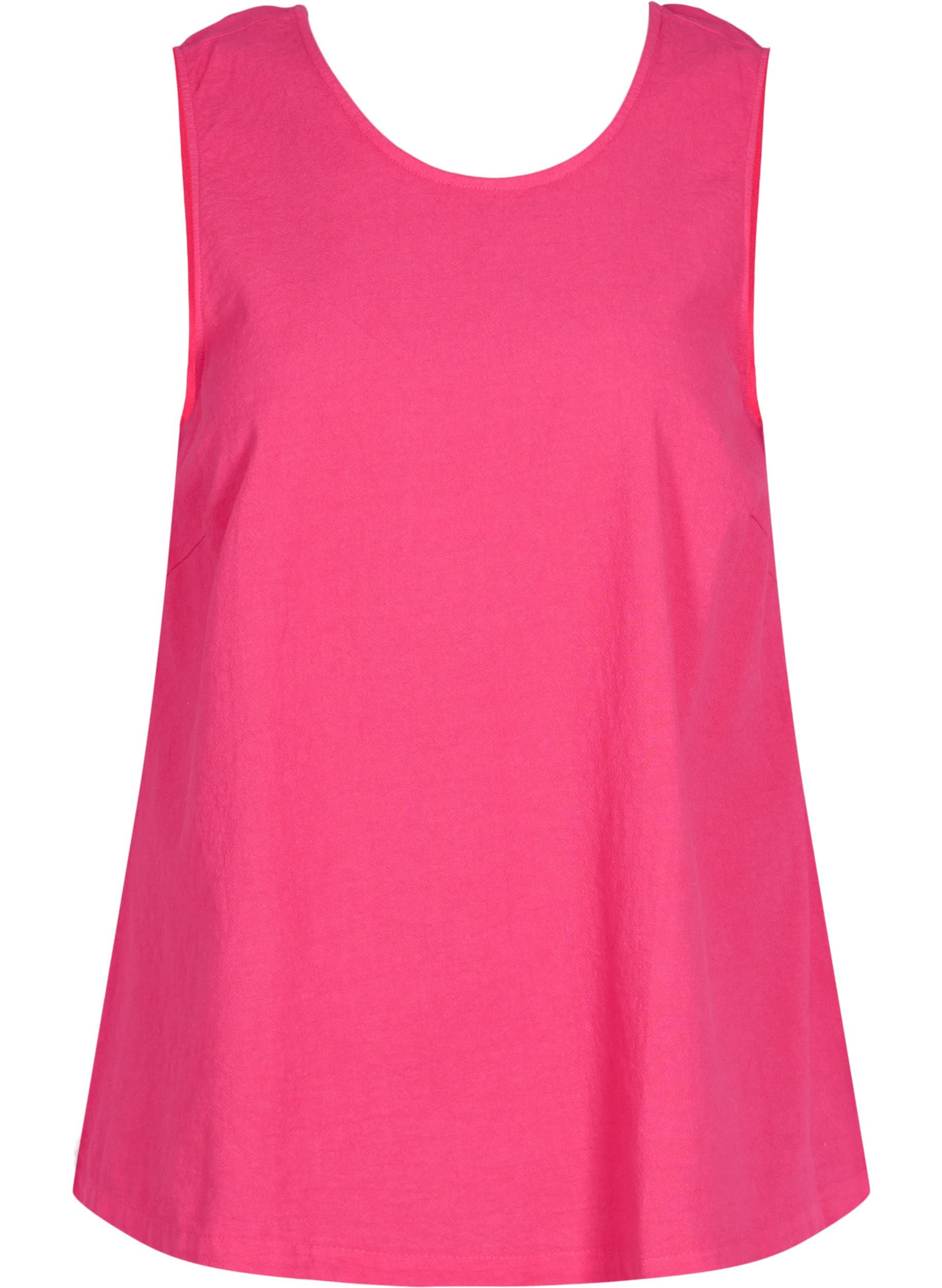 Zizzi Baumwolltop Damen Rundhals Top 100% Baumwolle A-Linie