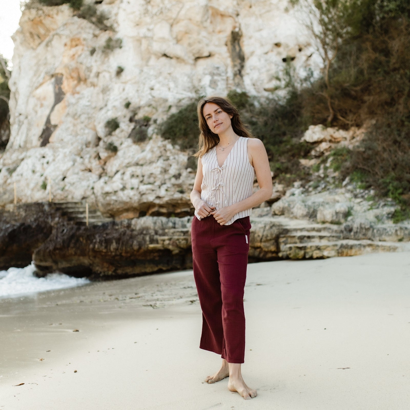 Nordlicht Leja Musselin Hose Damen locker Bio-Baumwolle