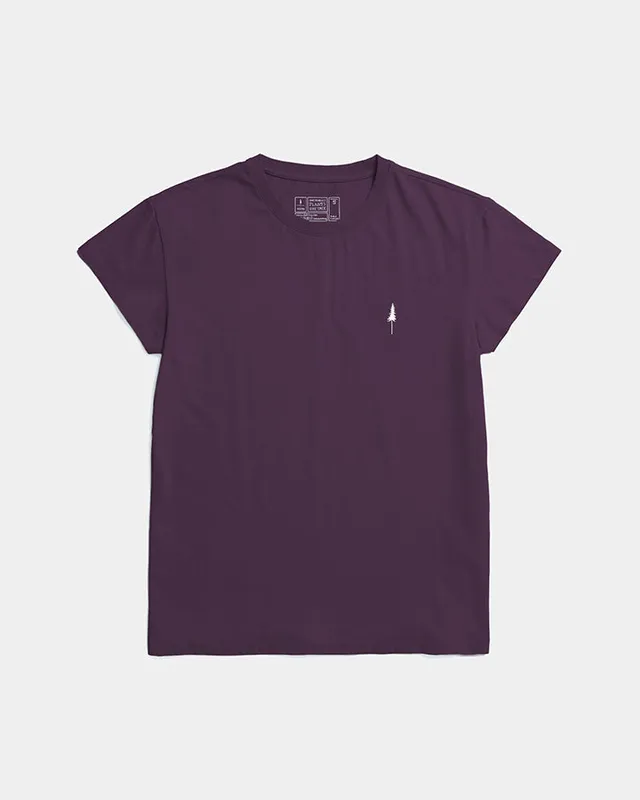 NIKIN TreeShirt Women T-Shirt Deep Purple Bio-Baumwolle